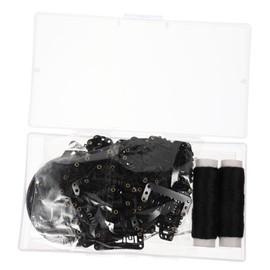 WOONEKY 1set Wig Clips and Combs Kit for Wig Making Snap Clips Hair Weft Pin Needles Sewing Tools for Hair Extensions and Easy Diy