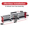 53" Power Tool Organizer Wall Mount with Power Strip, Heavy