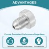 sourcing map 2Pcs Male 4AN Weld on Bung Fitting, Aluminum