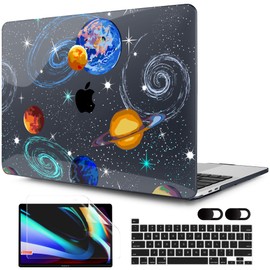 MEEgoodo Case for MacBook Pro 13 inch Case 2022 2021 2020 New A2338 M2/M1 A2251 A2289, Laptop Hard Shell Cases with Keyboard & Camera Cover Compatible with 13 inch MacBook Pro Case, Stars & Planets