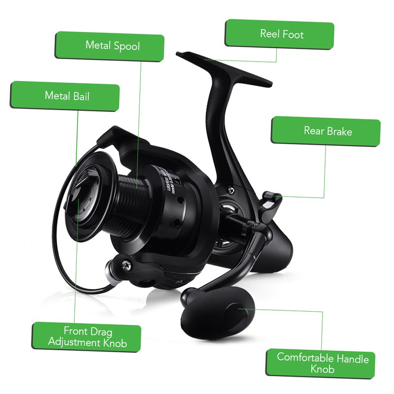 12+1 BB Spinning Reel with Front and Rear Double Drag