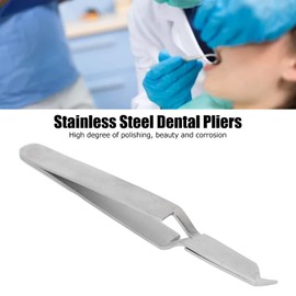 Pinzas, alicates de acero inoxidable curvado para corrección de ortodoncia Pinzas de Codo de Acero Inoxidable con Puntas Dentadas de Precisión Pinzas de pelo encarnado, pinzas de puntiagudas