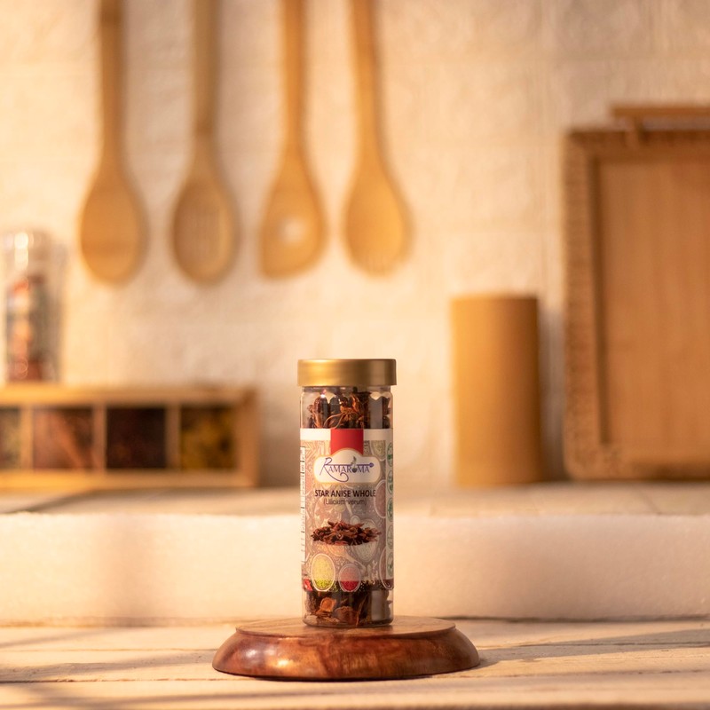 Ramaroma Star Anise Seeds, Whole Pods (Badian Khatai) Spice, 2oz