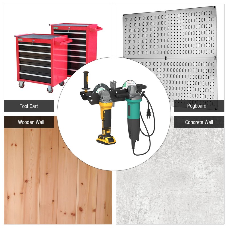 UNITEDPOWER Angle Grinder Holder - 4 Bay Angle Grinder Rack/Stand