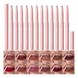 Set 12 Delineadores Labiales Mate Dunuf Retráctiles 01