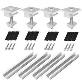 GothicBride Solar Panel Bracket, GothicBride Solar Panel Mount Mounting System, Solar Panel Holder, Flat Roof, PV System Set for Module Height 30 mm (4 Pieces)