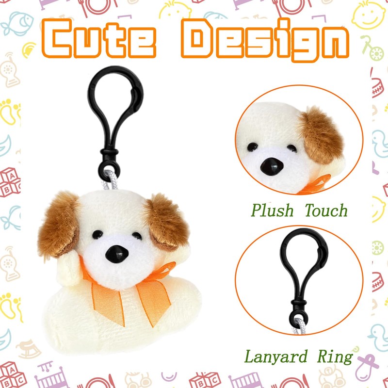 Jnnzzggu 30 PCS Mini Plush Toys,Cute Stuffed Animals Plush Keychain