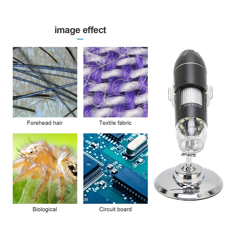 3 in 1 USB Digital Microscope 50X‑1600X Portable Handheld 8
