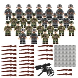 Huanmin Weapons Military Set for Figures, 50-Piece Soldier Play Set, Mini Soldier Figures Toy Set, Police WW2 Army Toys for Ww2 Army Soldiers, Ww2 Figures, Toy Soldiers Ww2