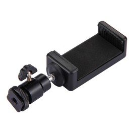 Cellphone Holder Clip Rotatable Cell Phone Tripod Mount Adapter Phone Holder with Tripod Ball Head for Most 5.5cm-8cm Width Smartphones (Screw Mount)
