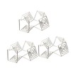 Gadpiparty 60pcs Square Memo Holders Base Silver Table Number Clips
