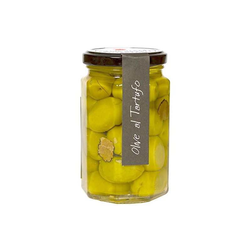 Casina Rossa Green Olives with Truffles, 9.8 oz