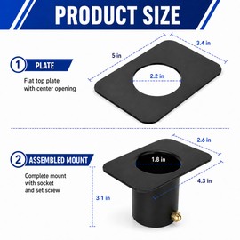 Demimy Rain Chain Gutter Adapter, 4 Pack, Black