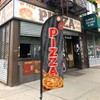 Swooper Flag Banner with Pizza Feather Flag, Pole and Ground