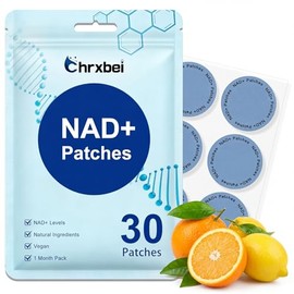 Parches Chrxbei NAD+ para mujeres y hombres con NMN y resveratrol, 30 unidades | Apoya la energía y el envejecimiento saludable, vegano