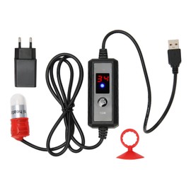 Mini Fish Tank Heater Adjustable 15W Betta Heater Small Aquarium Heater with Digital LED Display 100‑240V EU Plug