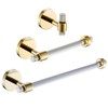 Bathroom Accessories Set Acrylic Gold - Towel Bar Rack Toilet