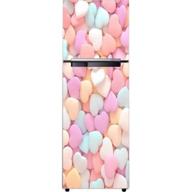 Kota Creations Abstract Small Hart Adhesive PVC Vinyl Sticker Fridge Wrap Decorative Wallpaper (60cm X 160cm, Multicolor)