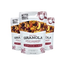 NutHouse! Granola Company - Premium Apple-Cranberry Granola | Certified Gluten-Free, Non-GMO, Kosher | Vegan, Soy-Free | 12 oz. Bag (3-Pack)