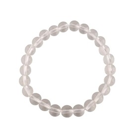 Anagha Jewels Natural Phenacite Gemstone Handmade 8mm Round Beaded Stretch Bracelet 7.5", Energy Power Crystal Chakra Reiki Healing Elastic Bracelet, Crystal Bracelet, Friendship Day Unisex Bracelet