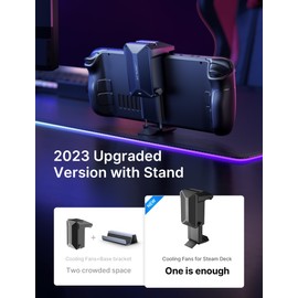 JSAUX Cooling Fan Compatible with Steam Deck/Steam Deck OLED, Steam Deck Cooler with Steam Deck Accessories, Innovative Cooling Fan with Stand Compatible for Steam Deck-GP0201