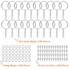 Audab 360Pcs Keychain Bulk, 120Pcs Keychain Rings with Chain and