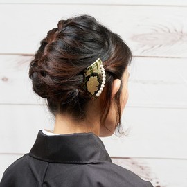 Kanzashi 8w506 Hair Ornament, Maki-e Kimono Accessory, Peony, Made in Japan, Watmosphere, Hair Accessory, Kimono, Dresses, Graduation Ceremony, Entrance Ceremony, Pearl