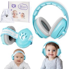 Dekukar 2-in-1 Baby Ear Defender for Babies Toddlers up to 36 Months - CE & UKCA Certified - Noise Reduction Earmuffs Baby Headphones Against Hearing Damage & Improves Sleep Blue