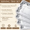 FoldTier 12 Pack Serving Trays Set for Party, Butterfly Floral