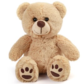 LotFancy Teddy Bear Stuffed Animal, 10'' Brown Baby Bear Plush Toy, Gift for Kids Boys Girls