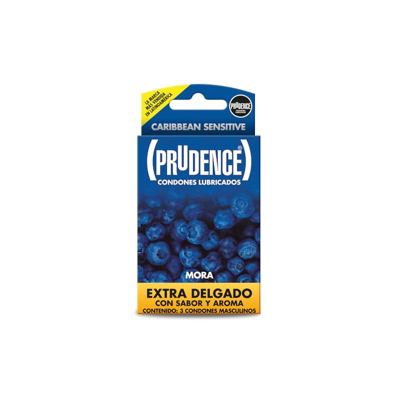 Prudence, Mora, Condónes Ultra Sensitivos con Sabor y Aroma de