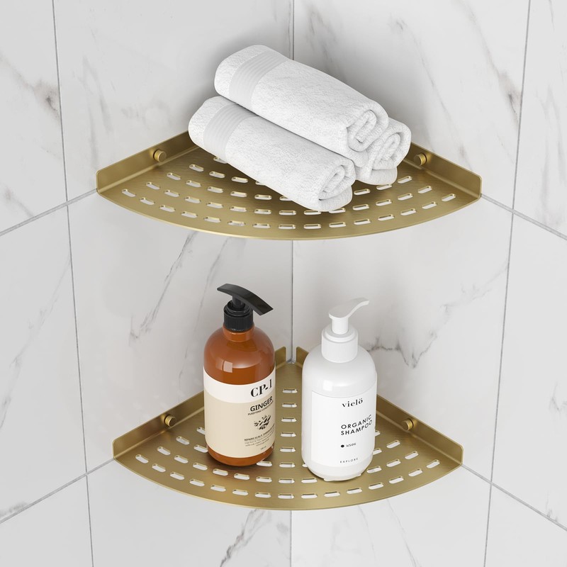 LFBA 2 Pack Corner Shower Shelves 304 Stainless Steel Shower