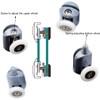 Shower Door Rollers, Set of 8 Single Shower Door Runners/Wheels/Pulleys/Guides