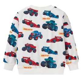 Toddler Boys Sweatshirt Monster Jam Cotton Lightweight Kids Monster Truck Sweater Crewneck Pullover Tops 6T