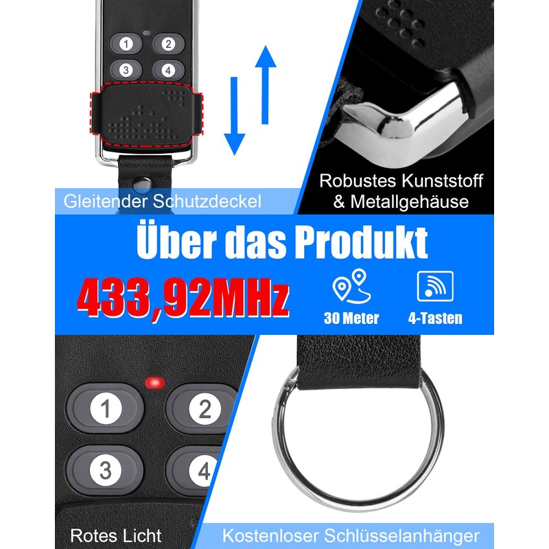 Selridasia Garage Door Remote Control for Wisniowski, Pack of 2