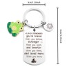 Coopyin Inspirational Frog Keychain, Stainless Steel, Unisex, Birthday Gift for
