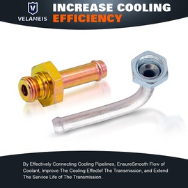 V VELAMEIS Automatic Transmission Engine Coolant Radiator Line Quick Connector For Nissan Altima 2007-2018 2.5L for Maxima 2009-2019 Transmission Cooler Oil Tube Connector/trans oil cooler fitting