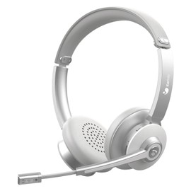 Auriculares Bluetooth con cancelación de ruido de micrófono, auriculares inalámbricos con micrófono para llamadas claras, auriculares de PC con silencio y tiempo de conversación 28 horas para teléfonos inteligentes, laptop, oficina en casa, centro de lla