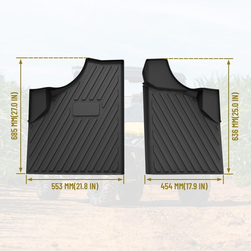 SAUTVS Floor Mats for Can Am Defender, TPE Front Row