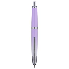 Jinhao 10 Capless Fountain Pen with Box, Gradient Light Purple Retractable Fine Nib with Ink Converter Set (Silver Clip)