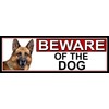 Shawprint German Shepherd BEWARE OF THE DOG METAL GATE SIGN