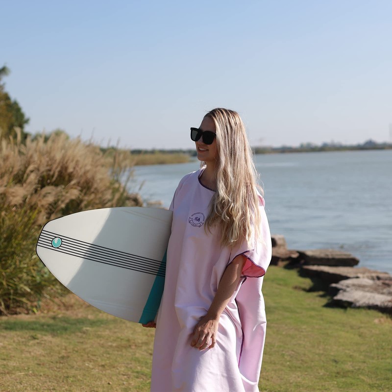 Hiturbo Poncho de Surf de Microfibra, Bata de Baño Cambiante