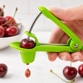 Cherry Pitter Tool for Kitchen Fruit Prep – Stainless Steel Seed Remover for Cherries, Olives & Small Fruits