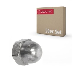 Gedotec Cap Nut DIN 1587 M14 Pack of 20 Galvanised Steel Premium Quality Hexagonal Cap Nut High Shape Nut Threaded Rod Dome Head Cover Corrosion Resistant
