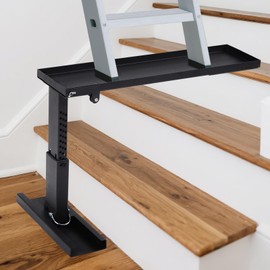 Ladder Extender Pro,Ladder Extender for Stairs, Heavy Duty Ladder Leveler Pro, 10.8"-17.1" Adjustable Height 26.3" Horizontal Ladder Stabilizer for Single and Extension Ladders