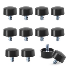 LLHQAMT Curtain Rod Ends, Curtain Rod Fins Ends are Sturdy and Durable, Black Cylindrical, Curtain Fins Ends are Suitable for 3/4 Screw Curtain Rods (12PCS)