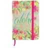 Foil Embossed Bound Notebook with Elastic Band - Aloha Floral