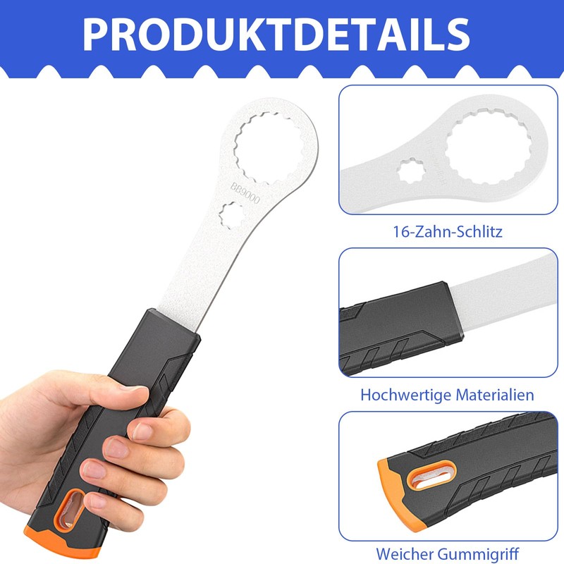 Bicycle Centre Lock Tool - Bottom Bracket Wrench with Drawstring
