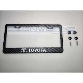 SIGNWERKZ Glowing Toyota Carbon Fiber Printed Stainless Steel license Plate Frame