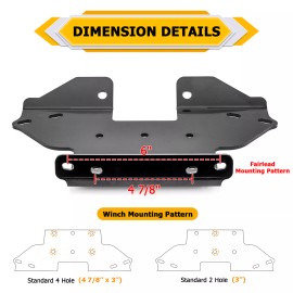 RI For 2005-2024 Kawasaki Brute Force 650 / Brute Force 750 Winch Mounting Plate